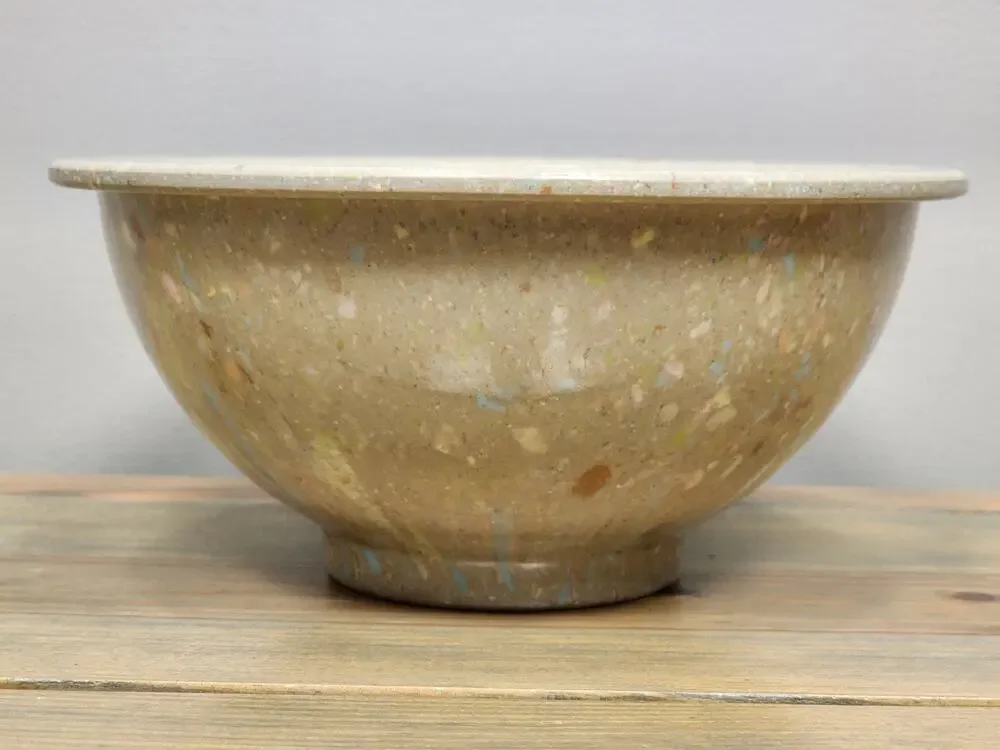 Vintage Texas Ware Beige Confetti Spatter Melamine Melmac Mixing Bowl MCM 8 Inch